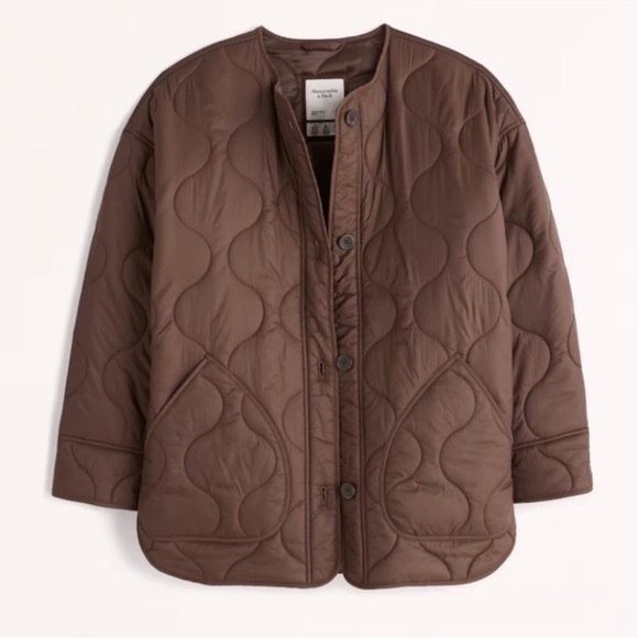 Abercrombie & Fitch Jackets & Blazers - Abercrombie & Fitch Dark Brown Quilted Liner Jacket Size XL